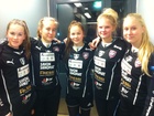 Tässä koko viisikko: Tiia Savolainen,Viivi Kuosmanen , Iida Laakkonen, Reetta Räisänen ja Jasmin Miettinen